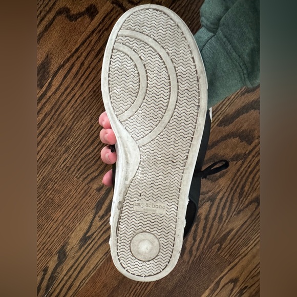 Rag & Bone‎ Standard Issue Black Leather Sneakers, Size 9, $225 Retail - Picture 6 of 6